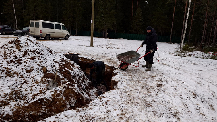 Устройство дренажной системы и планировка участка в Рощино