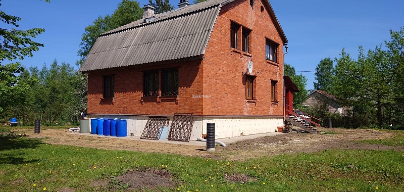 Переделка дренажа дома в Васкелово