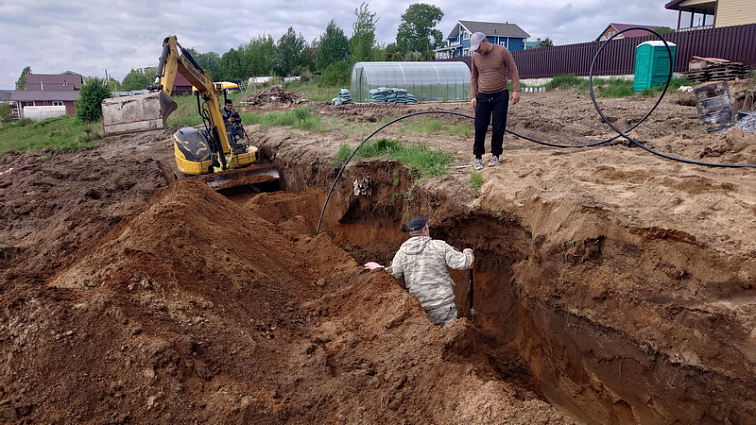 Борьба с подземным руслом на склоне и установка геотермальной системы в Приветнинском.