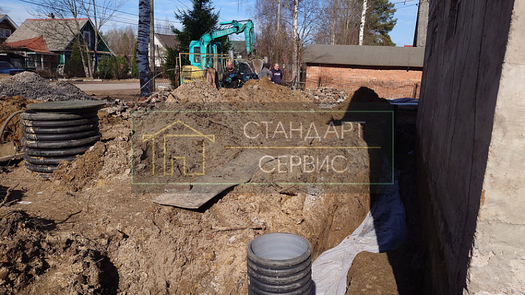 Пристенный глубинный дренаж фундамента в Левашово