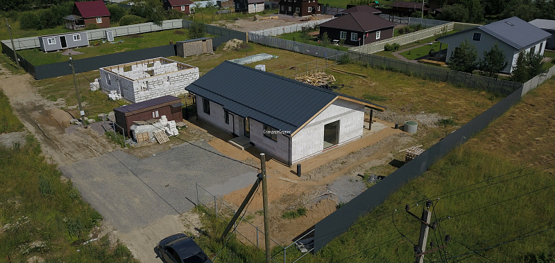 Дренаж периметра дома и парковка с дорогой в Кискелово