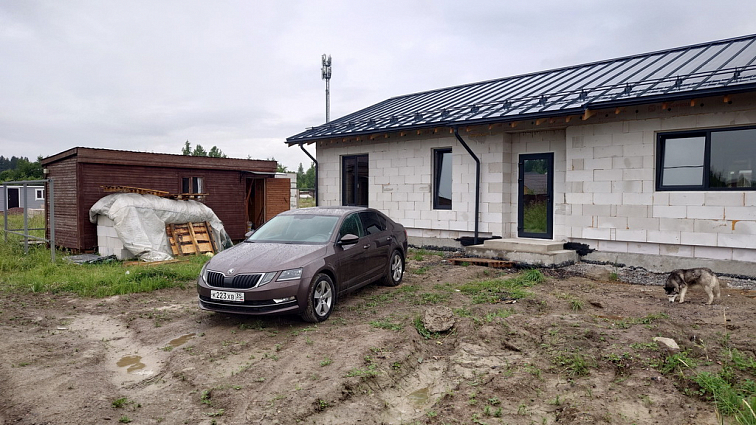 Дренаж периметра дома и парковка с дорогой в Кискелово