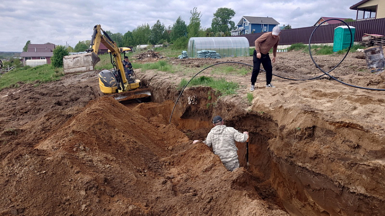 Борьба с подземным руслом на склоне и установка геотермальной системы в Приветнинском.