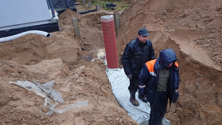 Ремонт и дополнение дренажа в Ильичёво.
